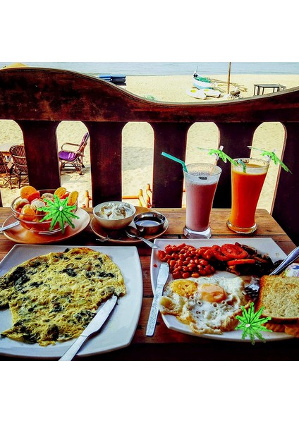 Yeşil Hindistan Cevizi Ağacı Kürdan Kağıt Şemsiye Kürdan Kokteyl Süslemeleri Için El Yapımı Kokteyl Şemsiye Çubukları (Yurt Dışından) fırsatları