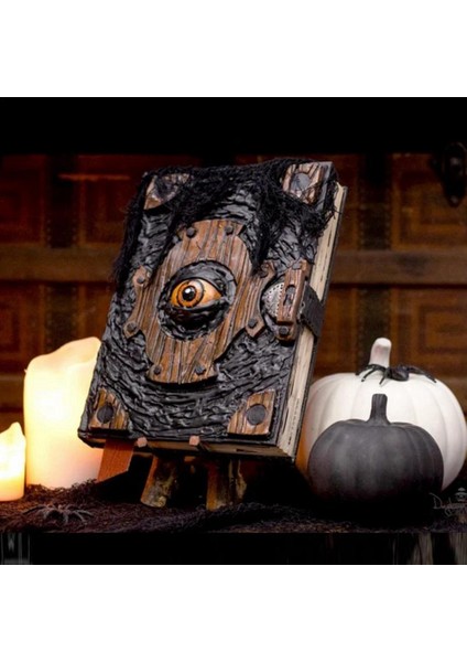 Cadılar Bayramı Kitabı Dekor Gerçekçi Necronomicon Kitap Cadı Dekorasyon El Yapımı Siyah Spellbook Ürkütücü Mevsimsel Prop (Yurt Dışından)
