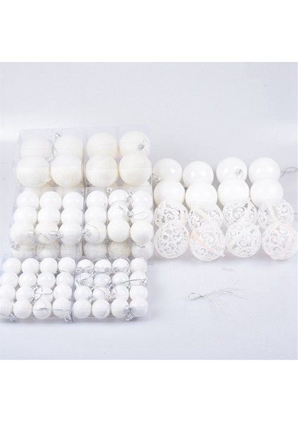 100PCS Noel Topu Kutu Seti Mevcut Tatil Noel Ağacı Süs Süslemeleri Noel Süslemeleri Beyaz (Yurt Dışından) fiyatları