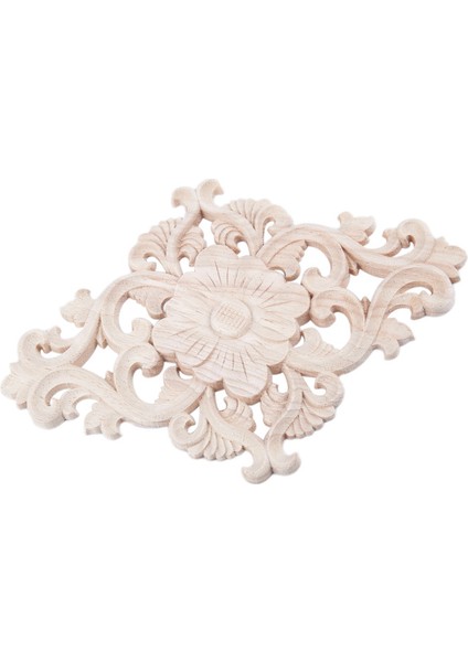 4x Çok Ahşap Oyma Uzun Onlay Aplike Boyasız Çiçek Duvarlar Dolapları Kapı Dekor Tipi: 21X15CM (Yurt Dışından) modelleri