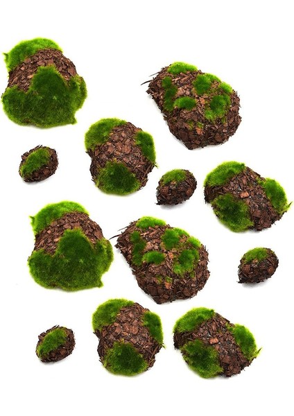 12 Adet Yapay Yosun Kayalar Dekoratif, Yapay Sahte Kaya, Bahçe Dekor Için Sahte Yosun Dekor Dıy Çiçek Aranjmanları (Yurt Dışından)