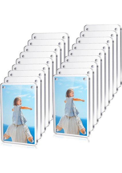 18 Adet Akrilik Buzdolabı Manyetik Çerçeve, Mini Çift Taraflı Buzdolabı Mıknatısı Resim Çerçevesi Şeffaf Çerçevesiz Ekran Çerçevesi (Yurt Dışından) fiyatları