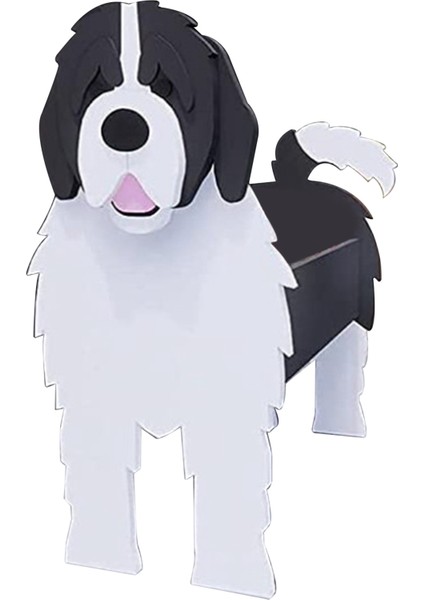 Karikatür Hayvanlar Sevimli Köpek Şekli Saksı Ekici Bahçe Dekore Edilmiş Etli Ekici (C) (Yurt Dışından)