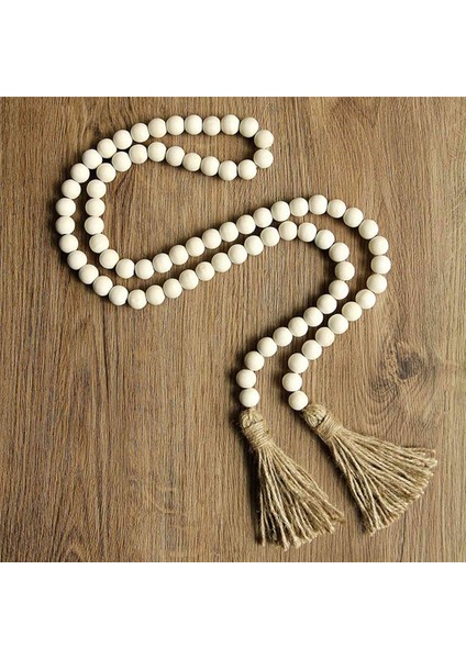 2x Ahşap Boncuk Çelenk Püsküller, Çiftlik Evi Boncuk Rustik Ülke Dekor Namaz Boho Boncuk Ahşap Renk (Yurt Dışından)