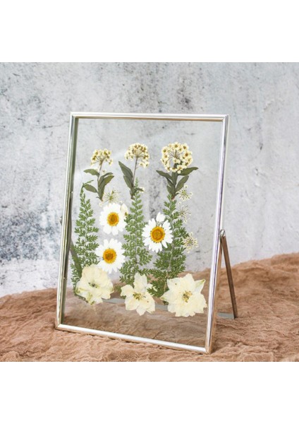 Gümüş Yüzen Resim Çerçevesi 2'li Set, Hediyelik Metal Cam Fotoğraf Çerçeveleri, Masaüstü Ekran Için Dikey (Yurt Dışından) fırsatları