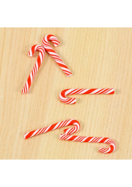 50 Adet Kırmızı ve Beyaz El Yapımı Noel Şeker Kamışı Kawaii Minyatür Gıda Ev Dekor (Yurt Dışından) indirimleri