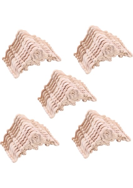 50 Adet Çiçek Ahşap Oyma Çıkartma Köşe Aplike Süslemeleri Çerçeve Ahşap Figürler Kabine Dekoratif El Sanatları (Yurt Dışından) fiyatları