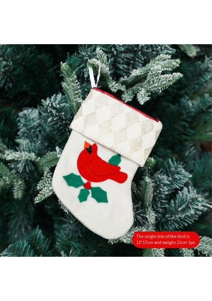 Noel Çorabı Noel Ağacı Asılı Çorap Kolye Noel Şeker Çantası Noel Asılı Çorap Karikatür Çorap (Yurt Dışından)