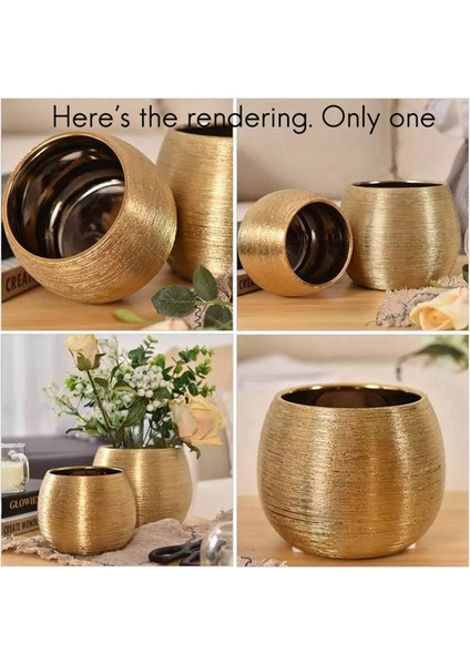 2x Seramik Saksı Ekici Benzersiz Altın Kaplama Yaratıcı Saksı Etli Saksı Çiçek Vazo Saksı (Yurt Dışından) modelleri