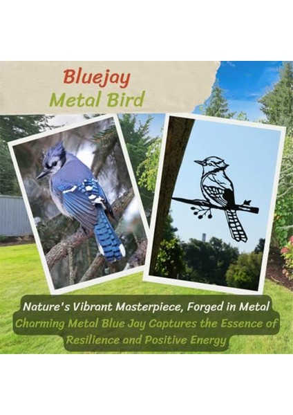 Metal Kuş Bahçe Dekoru - Kuş Plaketleri Dış Mekan Sanatı, Veranda ve Arka Bahçe Süslemeleri - Kadınlar Için Bahçe Hediyeleri (Yurt Dışından)