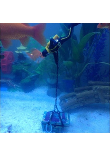 Akvaryum Balık Tankı Turuncu Için 2x Hazine Hazine Avcısı Dalgıç Dekorasyon (Yurt Dışından) modelleri