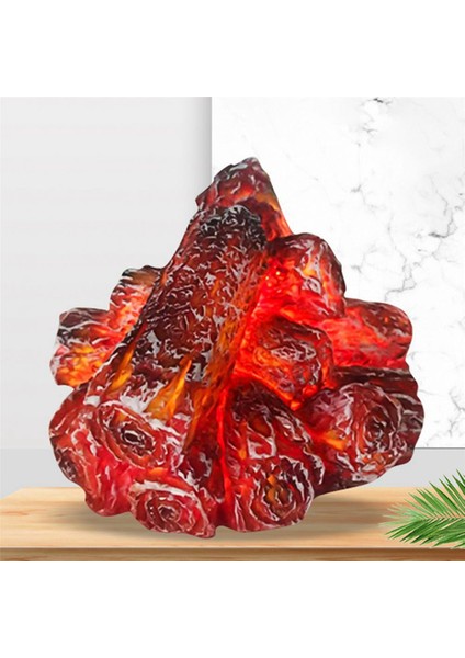 2x Yeniden Kullanılabilir Pratik LED Simüle Şömine Kömür Alev Lambası Güvenli Gece Lambası Oturma Odası Için Gerçekçi (Yurt Dışından)