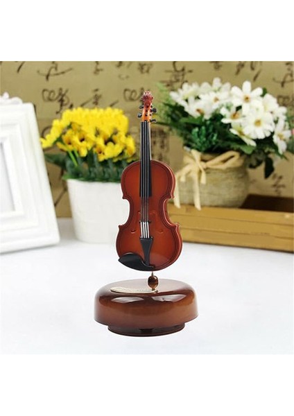 Keman Müzik Kutusu, Döner Tabanlı Mini Vintage Müzik Kutusu, Klasik Çoğaltma Enstrüman El Sanatları Modeli Doğum Günü Hediyesi (Yurt Dışından) indirimleri