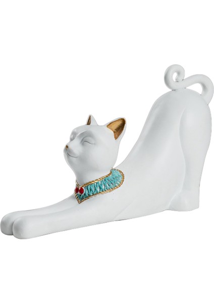 Yaratıcı Avrupa Tarzı Sevimli Firavun Şanslı Kedi Süsler Ev Masaüstü Dekorasyon Reçine El Sanatları Sundurma Şarap Dolabı Dekor D (Yurt Dışından)