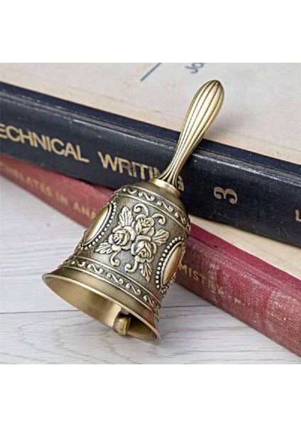 3x El Zili, Metal Ton Zil Alarmı El Tutma Servis Çağrı Zili Masaüstü Çan Çay Yemeği Zili Oyun Zili, Altın (Yurt Dışından)