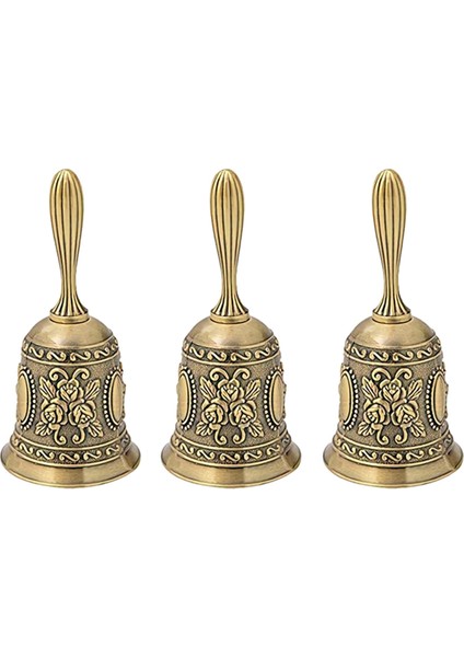 3x El Zili, Metal Ton Zil Alarmı El Tutma Servis Çağrı Zili Masaüstü Çan Çay Yemeği Zili Oyun Zili, Altın (Yurt Dışından) fiyatları