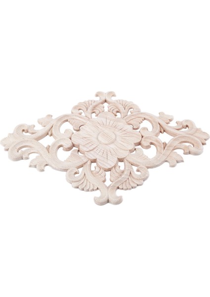 3x Çok Ahşap Oyma Uzun Onlay Aplike Boyasız Çiçek Duvarlar Dolapları Kapı Dekor Tipi: 21X15CM (Yurt Dışından) indirimleri