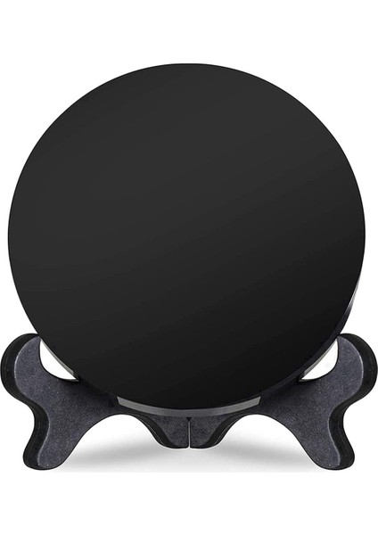 2x Obsidyen Standı ile Feng Shui Pürüzsüz Doğal Kristal Ev Dekorasyon Qi Toplama Zenginlik ve Doğruluk 80MM (Yurt Dışından) modelleri