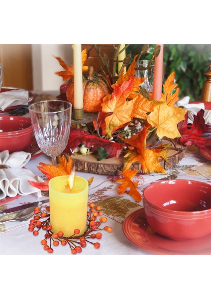 6 Adet Noel Mum Yüzükler Çelenk Yapay Berry Mum Yüzükler Çay Işık Halkası Noel Hediyesi Için Dekorasyon (Yurt Dışından) fiyatları