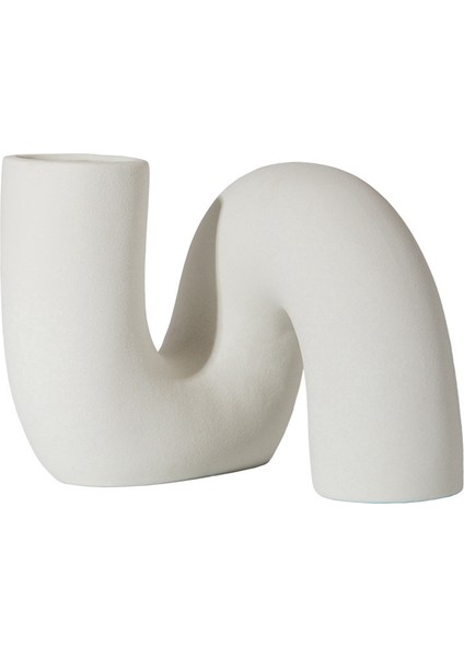 Seramik Vazo Modern Minimalist Soyut Vazolar Bükülmüş Tüp Şekli Iskandinav Saksılar Iç Ev Dekor Için A (Yurt Dışından)