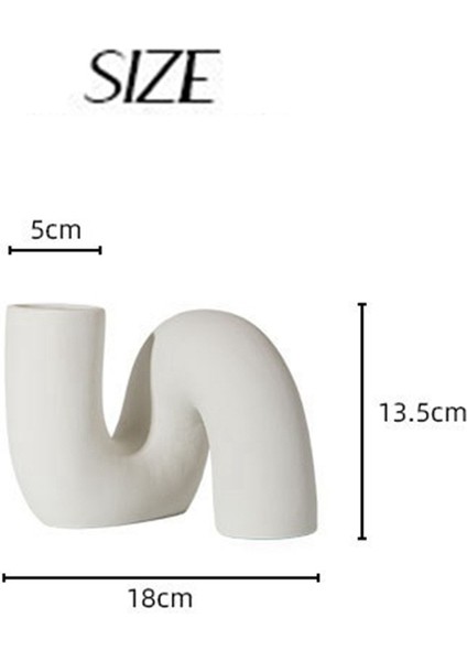 Seramik Vazo Modern Minimalist Soyut Vazolar Bükülmüş Tüp Şekli Iskandinav Saksılar Iç Ev Dekor Için A (Yurt Dışından) fiyatları