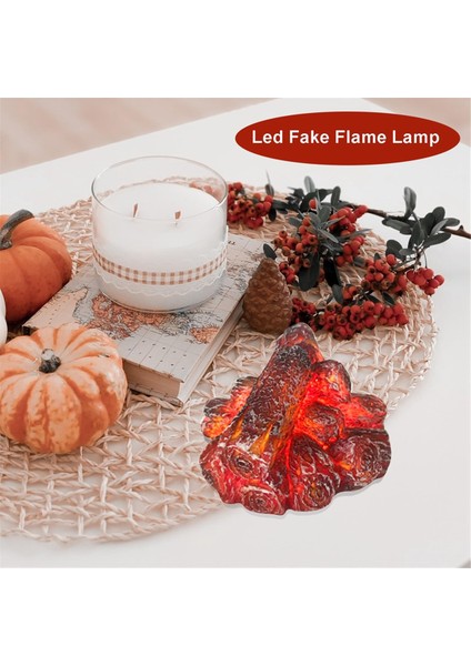 LED Yapay Yangın Alev Işığı, Alevsiz Şömine Işığı Gerçekçi Günlük Ahşap Yanan Alev ile LED Şömine (Yurt Dışından) fiyatları