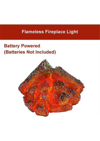 LED Yapay Yangın Alev Işığı, Alevsiz Şömine Işığı Gerçekçi Günlük Ahşap Yanan Alev ile LED Şömine (Yurt Dışından) modelleri
