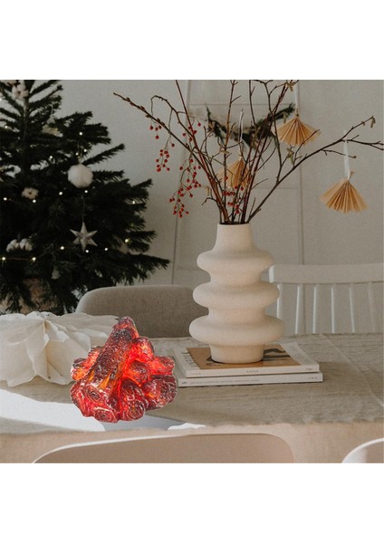 LED Yapay Yangın Alev Işığı, Alevsiz Şömine Işığı Gerçekçi Günlük Ahşap Yanan Alev ile LED Şömine (Yurt Dışından) indirimleri