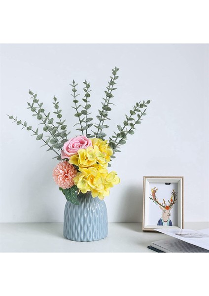 36 Parça Okaliptüs Kaynaklanıyor Yapay Okaliptüs Yaprağı Kaynaklanıyor Gerçek Gri Yeşil Dokunmatik Yaprak Dalları (Yurt Dışından) fırsatları