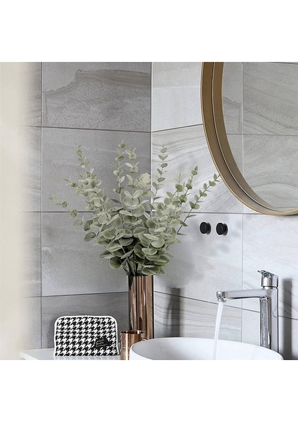 36 Parça Okaliptüs Kaynaklanıyor Yapay Okaliptüs Yaprağı Kaynaklanıyor Gerçek Gri Yeşil Dokunmatik Yaprak Dalları (Yurt Dışından) indirimleri