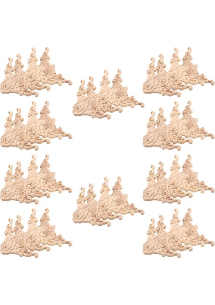 40 Adet 8x8 cm Ahşap Oyma Köşe Onlay Aplike Kapı Dolabı Gül Boyasız Avrupa Tarzı (Yurt Dışından) fiyatları