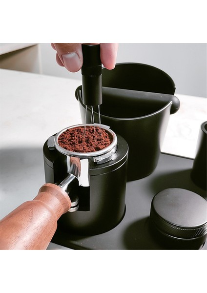 Ayarlanabilir Espresso Kahve Sabotaj Standı Barista Aracı Sıkıştırma Tutucu Raf Raf Kahve Makinesi Aracı 51MM 53MM 58MM-SIYAH (Yurt Dışından)