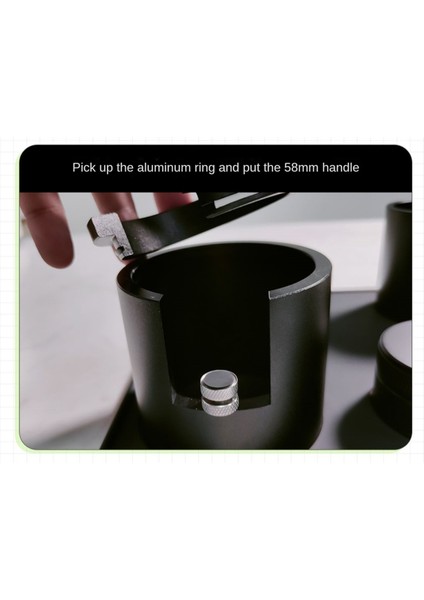 Ayarlanabilir Espresso Kahve Sabotaj Standı Barista Aracı Sıkıştırma Tutucu Raf Raf Kahve Makinesi Aracı 51MM 53MM 58MM-SIYAH (Yurt Dışından)