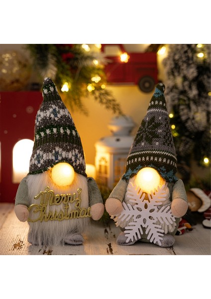 Gnome Doll LED Noel Dekoru LED Burun Işık ile Rudolph Noel Dekor Ev Için Noel Yeni Yıl Hediyeleri-Erkekler (Yurt Dışından) fiyatları