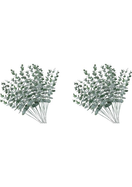40 Adet Yapay Okaliptüs Yaprakları Kaynaklanıyor Sahte Gri Yeşil Okaliptüs Bitki Dalları Sahte Yeşillik Düğün Için Kaynaklanıyor (Yurt Dışından) fiyatları