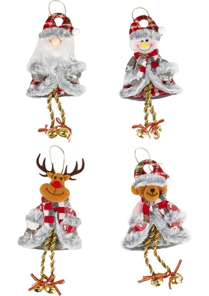 Noel Çan Noel Baba-Kardan Adam-Geyik-Ayı Asılı Bebek Süsleri Noel Ağacı Pencere Şömine Asılı Süslemeleri (Yurt Dışından)