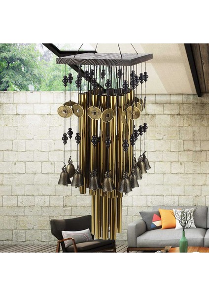 2x Açık Kapalı Metal Boru Rüzgar Ahenge Bakır Çan ile Büyük Rüzgar Çanları Yard Veranda Bahçe Teras Dekorasyon 80 cm (Yurt Dışından) indirimleri