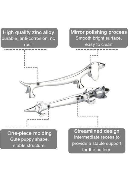18 Adet Çubuklarını Dinlenme Küçük Köpek Çubuklarını Tutucu Dachshund Çinko Alaşım Çatal Standı Kaşık Sofra Raf Tutucu Aracı (Yurt Dışından) indirimleri