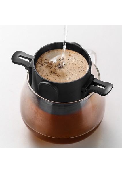 Kahve Damlatıcı Yeniden Kullanılabilir Katlanabilir Damla Kahve Filtresi Tutucu ile Ofis Ev Seyahat Için Taşınabilir Kahve Makinesi Kamp-A (Yurt Dışından)