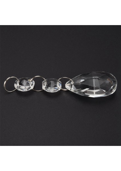 72 Adet Avize Kristal Prizmalar Kolye Seti 38 mm Temizle Gözyaşı Icicle Avize Kristalleri Parçaları Yedek Kristaller (Yurt Dışından)