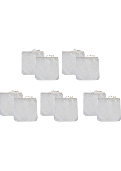10 Paket Organik Yeniden Kullanılabilir Soğuk Kahve Demleme Filtreleri Çantası, 12 Inç Şarap Bira Filtreleri Çevre Dostu Örgü Pamuk Toddy Filtre (Yurt Dışından)