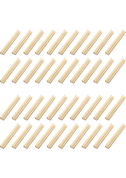 40'lı Paket Ahşap Kiremit Tutucular Yedek Raf Mektup Rafları Tepsiler, Scrabble Kiremit Tutucular El Sanatları Için Harika, Oyun Standları, 19CM (Yurt Dışından)
