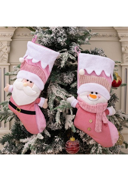 Noel Çorap Çocuk Hediye Şeker Çanta Noel Baba Kardan Adam-Çorap Asılı Noel Ağacı Süsleme, Noel Baba (Yurt Dışından) fırsatları