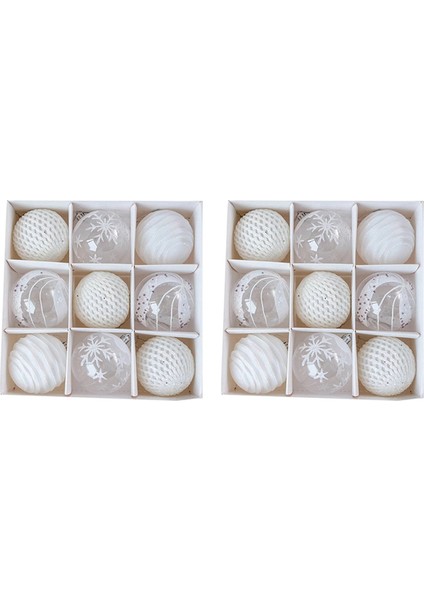 2x Noel Topu Baubles Büyük Ağaç Süslemeleri Topları Noel Partisi Asılı Süsler Yeni Yıl-B Için Noel Süslemeleri (Yurt Dışından)