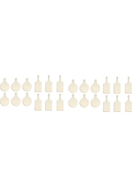 24 Adet Mini Ahşap Kesme Tahtaları Saplı Ahşap Kesme Tahtası Bitmemiş Plakalar Ev Mutfak Pişirme Dekor Için (Yurt Dışından)