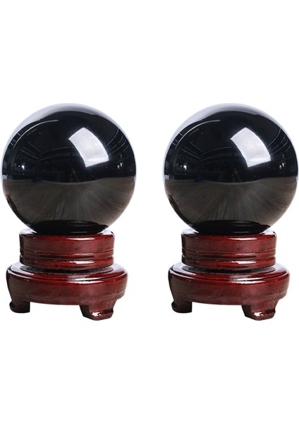 2x 80MM Doğal Siyah Küre Büyük Kristal Top Şifa Taşı Tabanı ile (Yurt Dışından) fiyatları