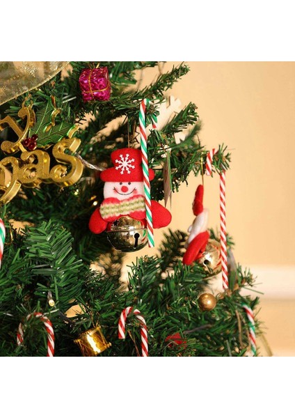 96 Adet Noel Plastik Sahte Baston Şekerler Noel Ağacı Asılı Süslemeleri Için Bükülmüş Oyuncak Koltuk Değneği (Yurt Dışından)