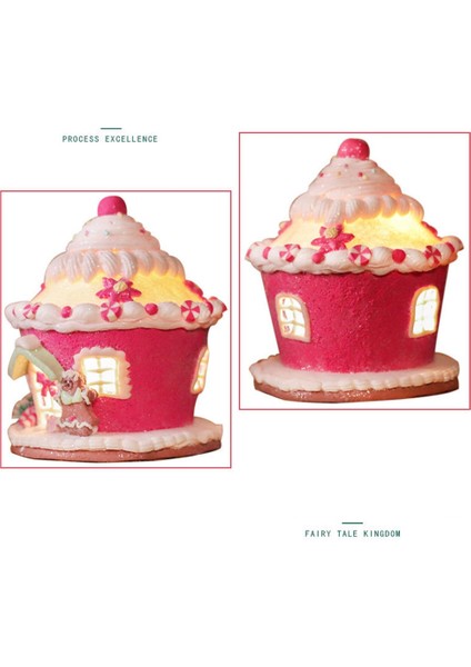 LED Noel Zencefilli Kurabiye Evi Light Up Evi Zencefilli Kurabiye Dekor Noel Evi Masa Üstü Noel Tatili Dekoratif, B (Yurt Dışından) fiyatları