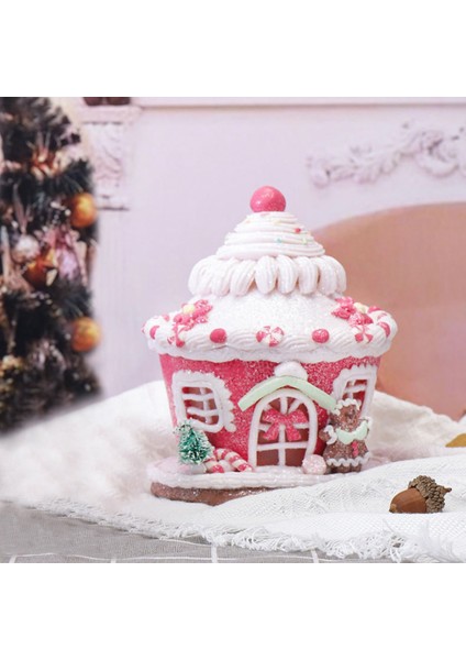 LED Noel Zencefilli Kurabiye Evi Light Up Evi Zencefilli Kurabiye Dekor Noel Evi Masa Üstü Noel Tatili Dekoratif, B (Yurt Dışından) modelleri