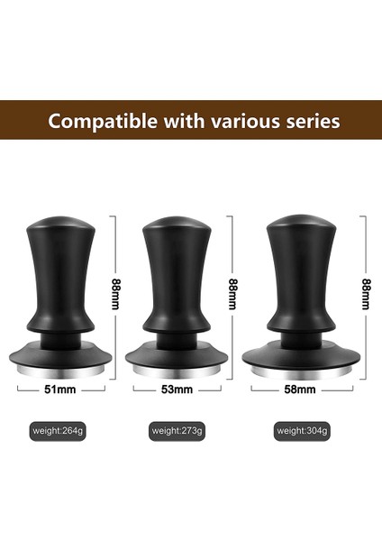 Kahve Sabotajı, Espresso Sabotajı, Kalibre Yaylı Premium Barista Sabotajı, Paslanmaz Çelik Tabanlı Sabotaj Siyah 58MM (Yurt Dışından)